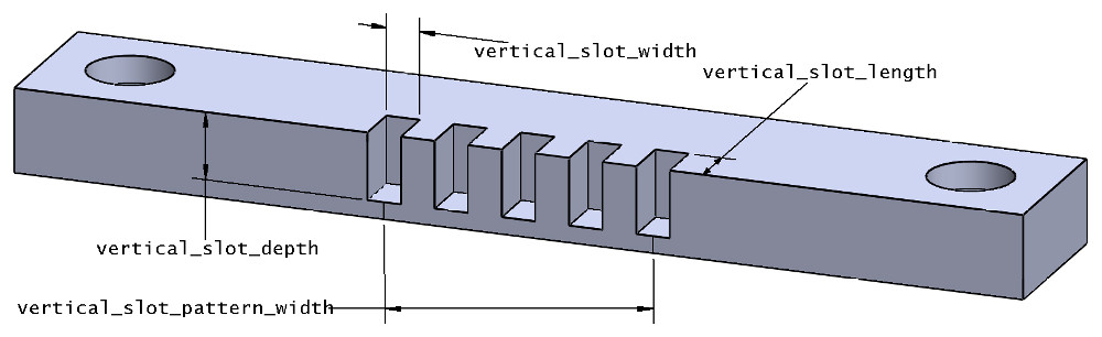 Vertical v-groove drawing